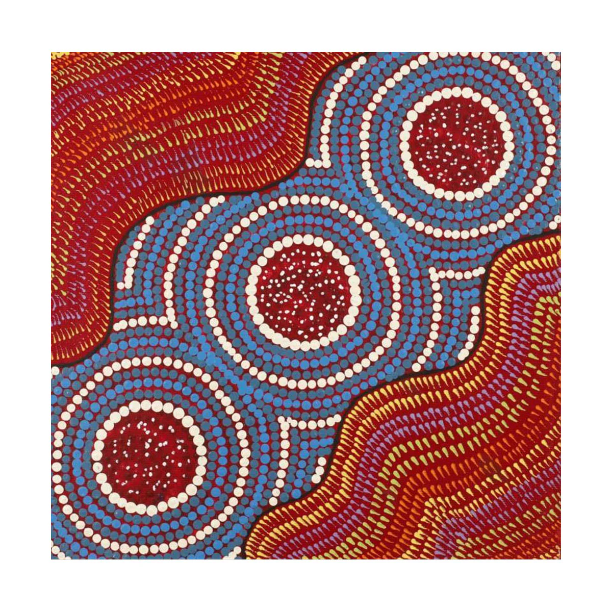 1078/25 Canvas Prestretched Warna Jukurrpa (Snake Dreaming) 30x30cm Sylvania Napurrurla Ryder - Warlukulangu Artists