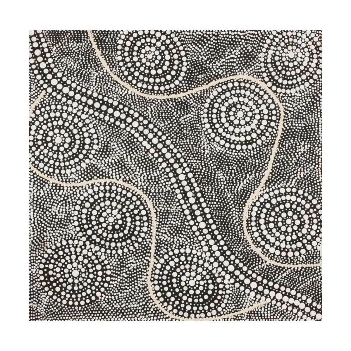 2659/25 Canvas Prestretched Ngapa Jukurrpa (Water Dreaming) 30x30cm Ursula Nampijinpa Collins - Warlukulangu Artists