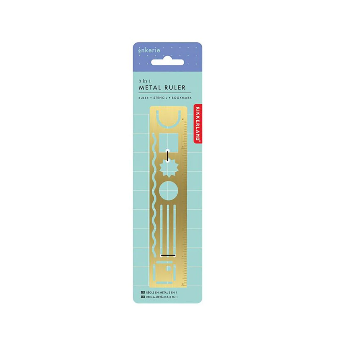 3 in 1 Metal Ruler Inkerie - Isalbi