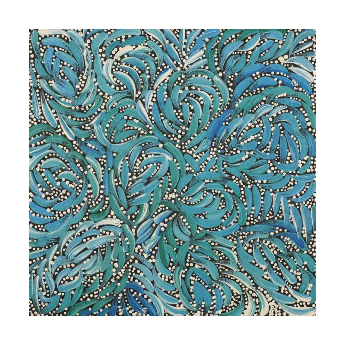 3281/25 Painting Purrpalanji (Skinny Bush Banana) Jukurrpa 30x30cm Nola Napangardi Fisher - Warlukulangu Artists