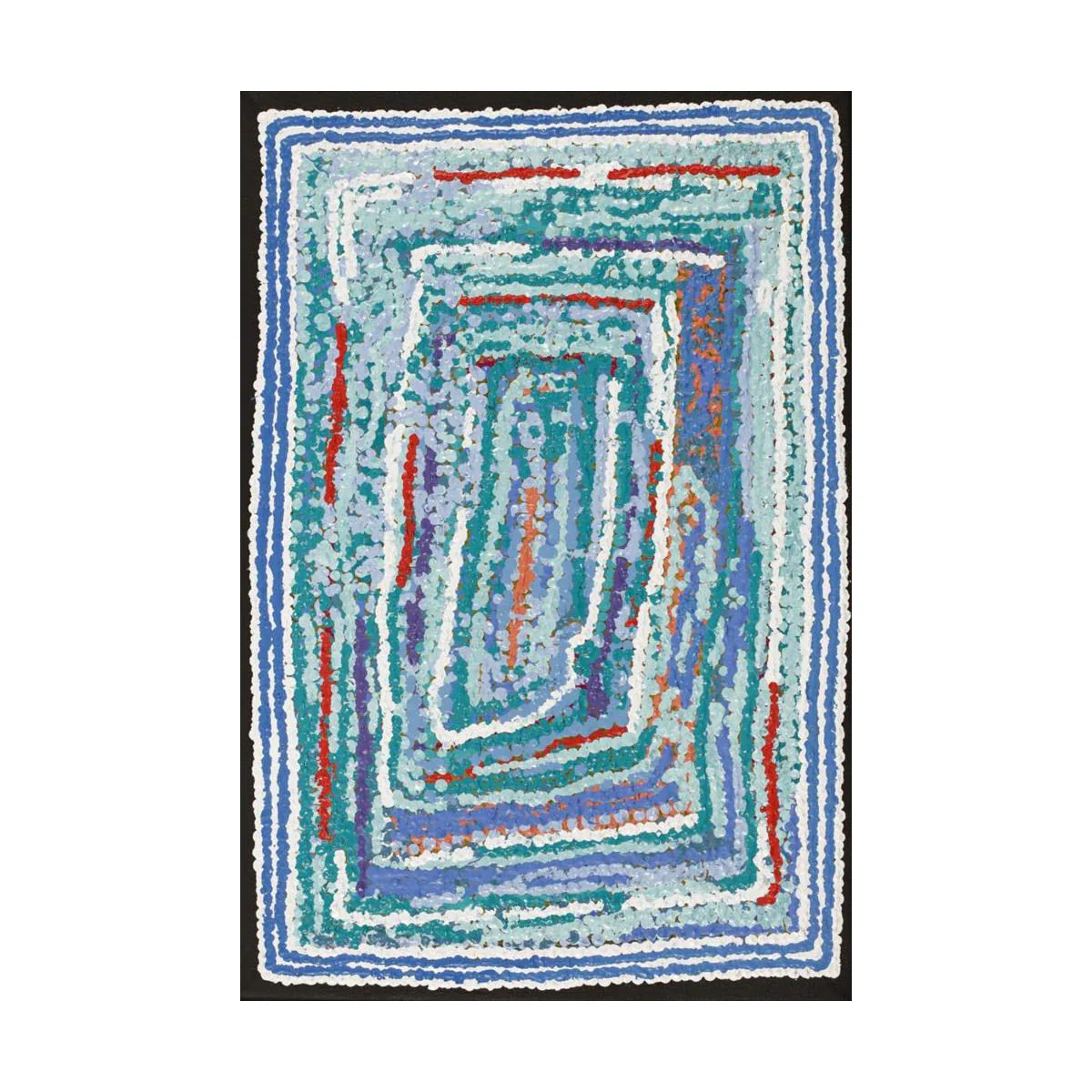 348/25ny Painting Nyirripi Wirnpa Jukurrpa (Lightning Dreaming) 46x30cm Sabrina Nungarrayi Gibson - Warlukulangu Artists