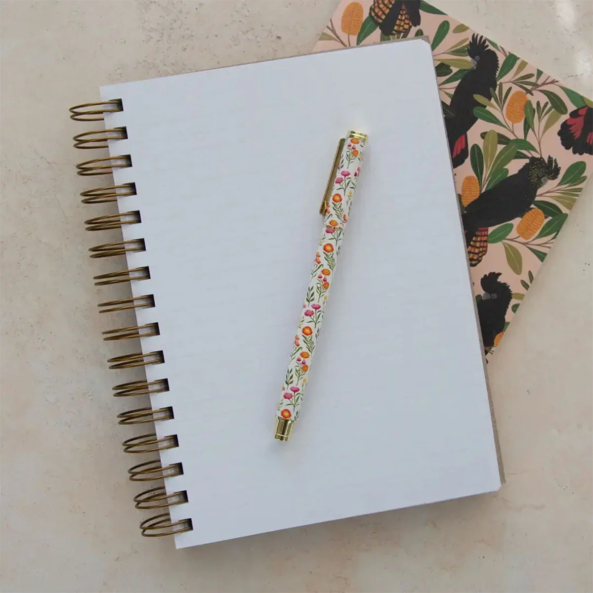 A5 Journal Lined Cockatoos & Banksia - Earth Greetings - Image 2