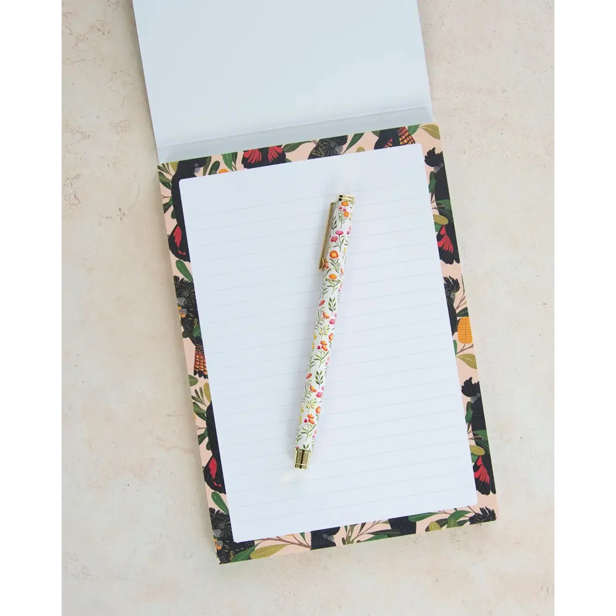 A5 Writing Pad Cockatoos & Banksia - Earth Greetings - Image 2