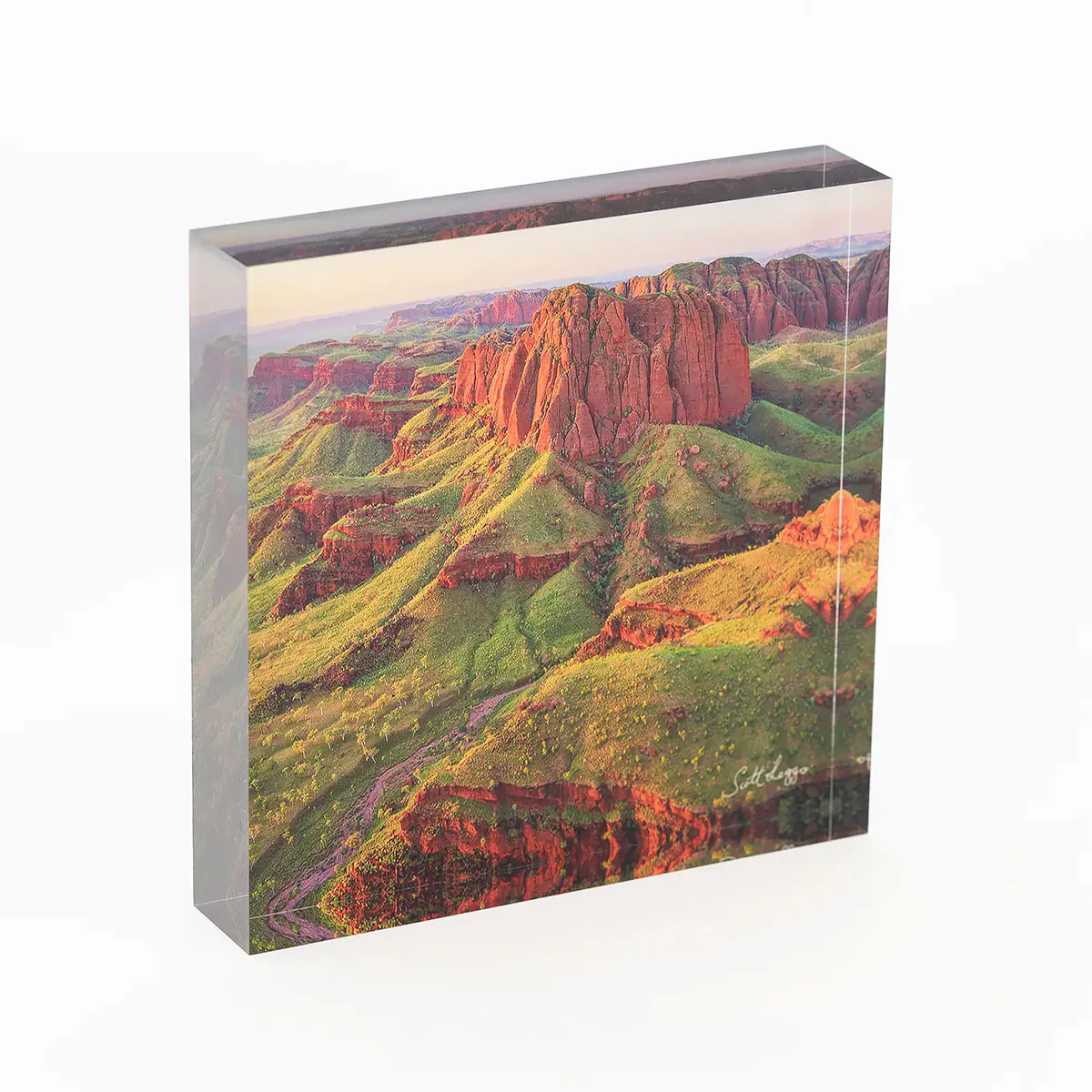 Acrylic Desk Block Kimberley Spirit 10x10cm - Scott Leggo