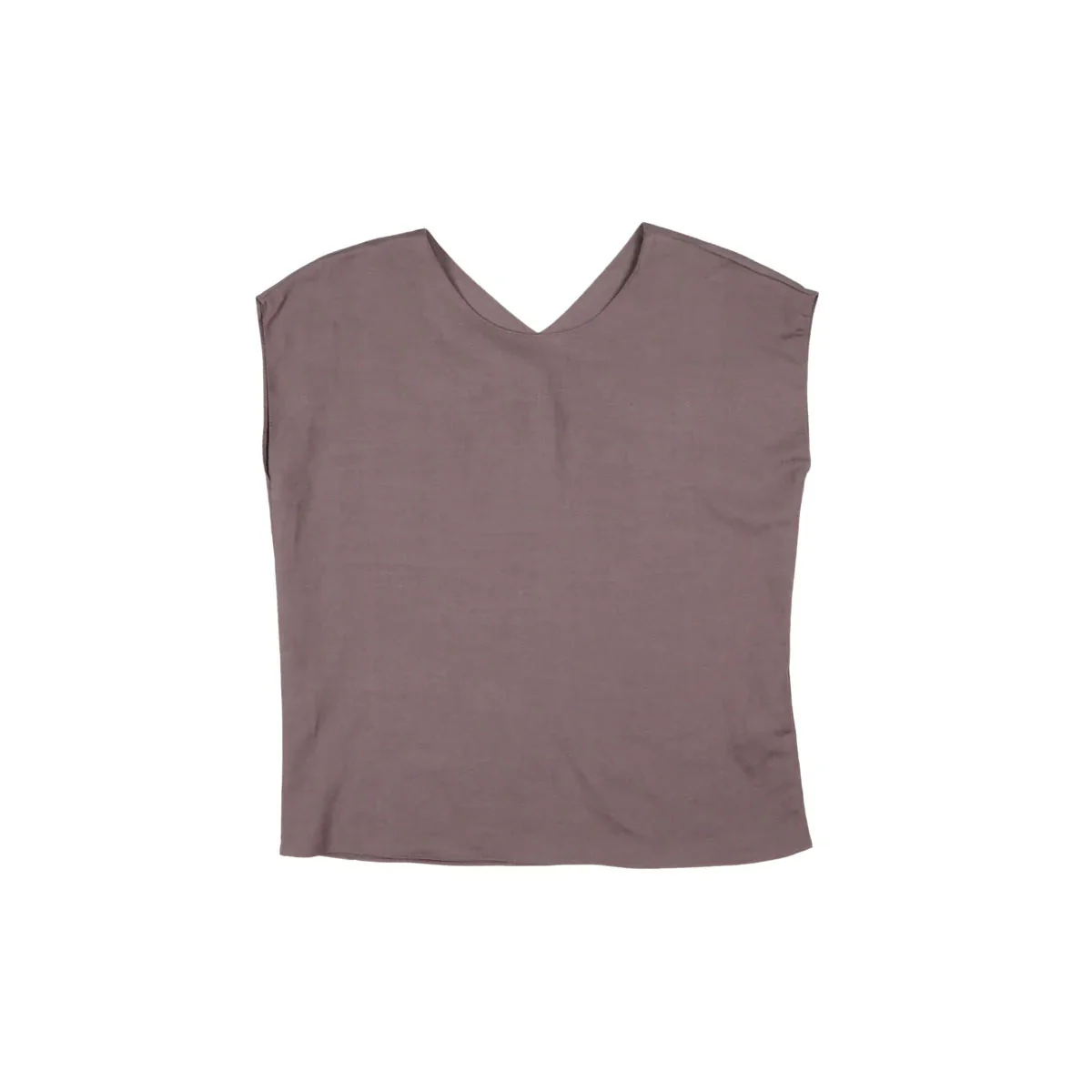 Amelie Two Way Tee Mushroom Linen/Rayon