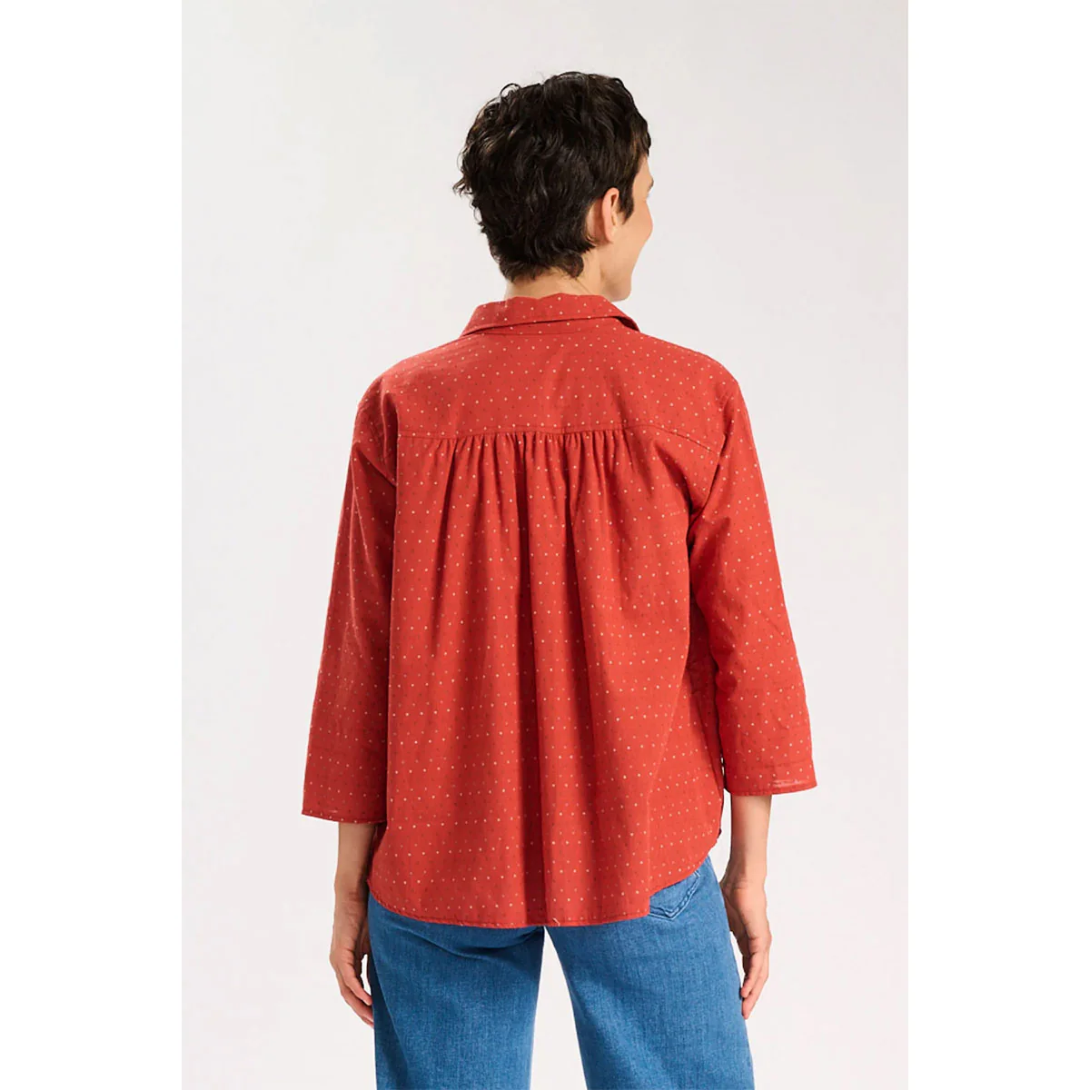 Astrid Shirt Tamarillo Woven Cotton - Image 3