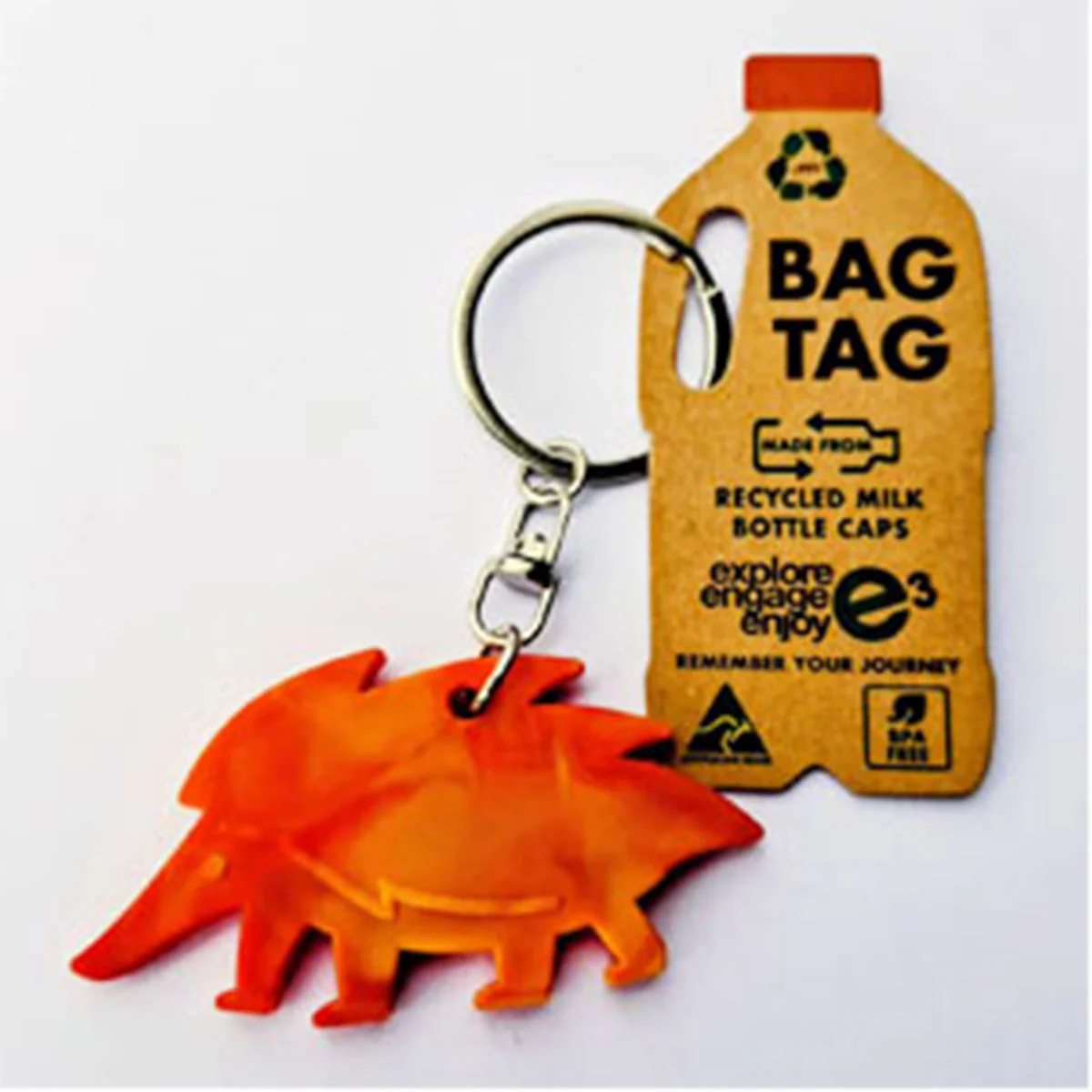 Bag Tag Echidna RPET Australian Made - Explore Engage Enjoy