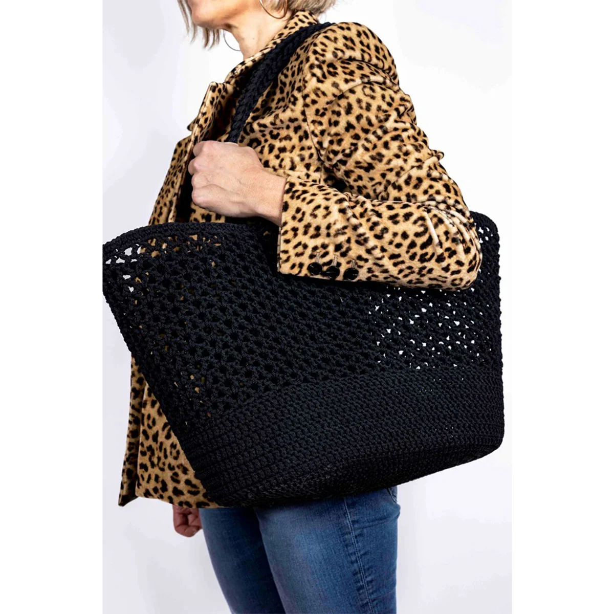 Basket Crochet Romy Black - French Bazaar - Image 2