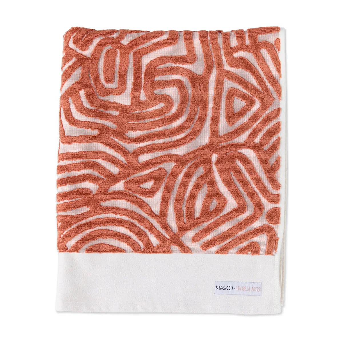 Bath Towel Sand Embossed Terry Kalaya Tjukurpa - Kip & Co