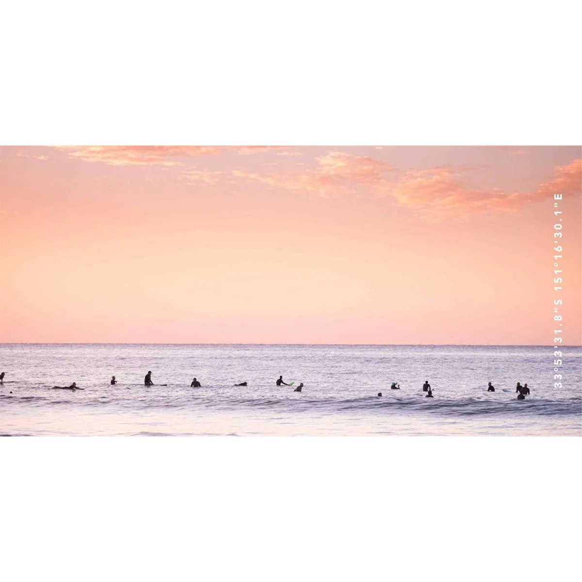 Beach Towel Morning Lineup Beach - Destination Label