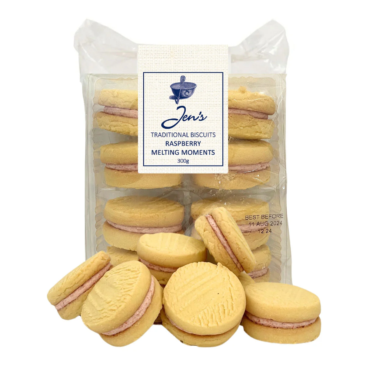 Biscuits Rasberry Melting Moments Jen's Traditional - Gourmat Brands