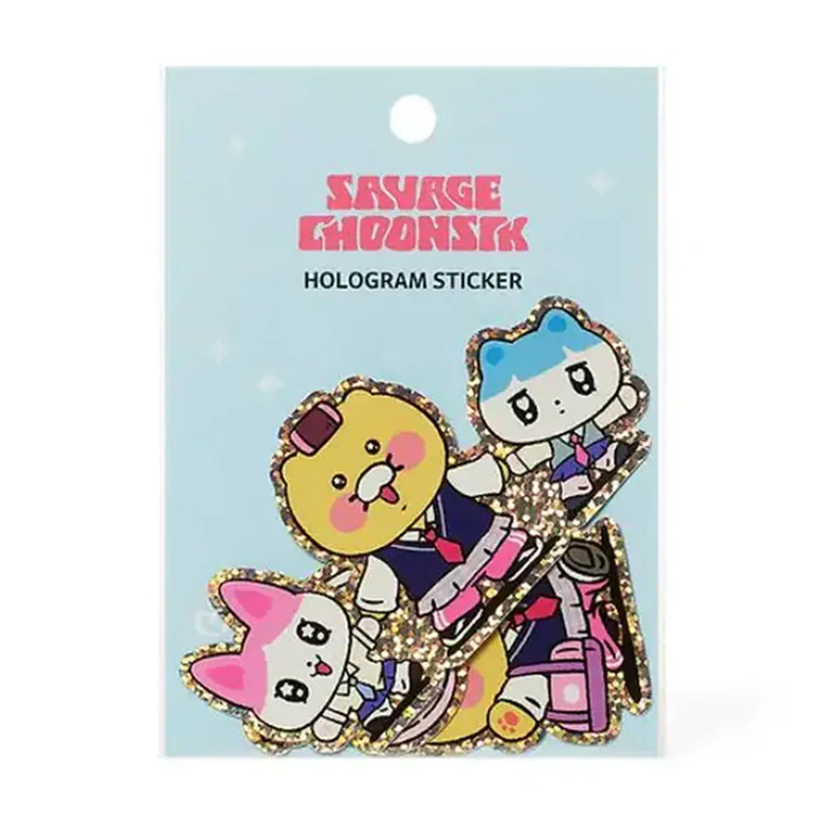 Blue Sticker Savage Hologram Friends - Kakao