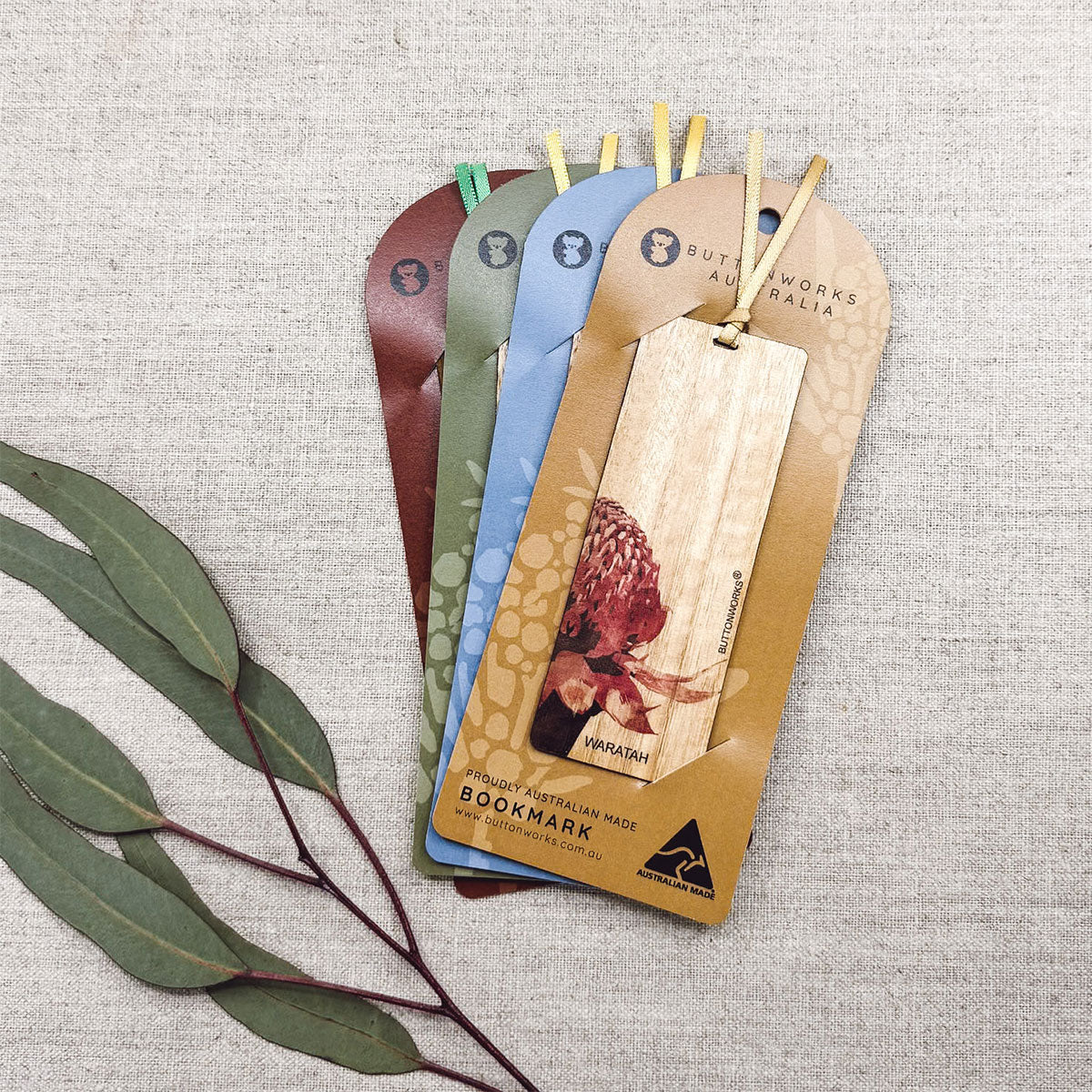 Bookmark Coloured Waratah - Buttonworks