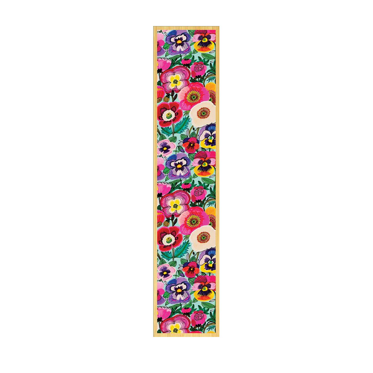 Bookmark Pansies Wooden - Aero Images
