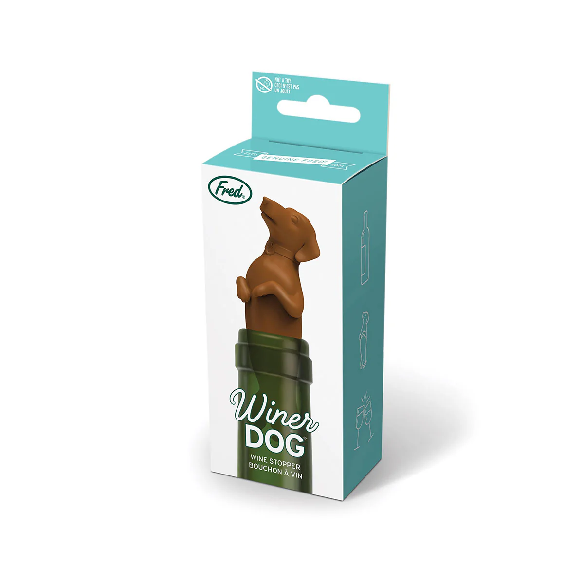 Bottle Stopper Winer Dog Brown - Isalbi
