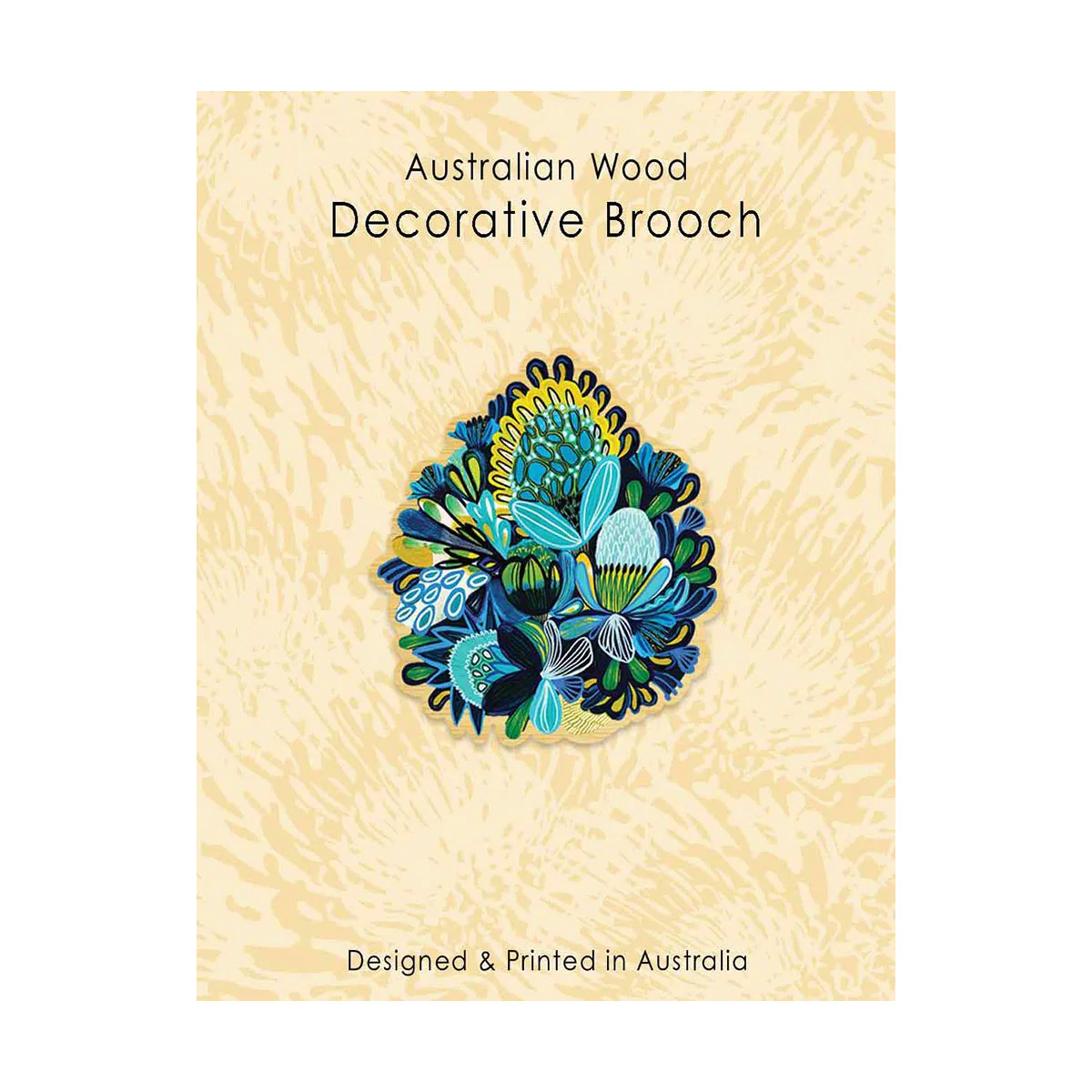 Brooch KK Azure Natives Wooden - Aero Images
