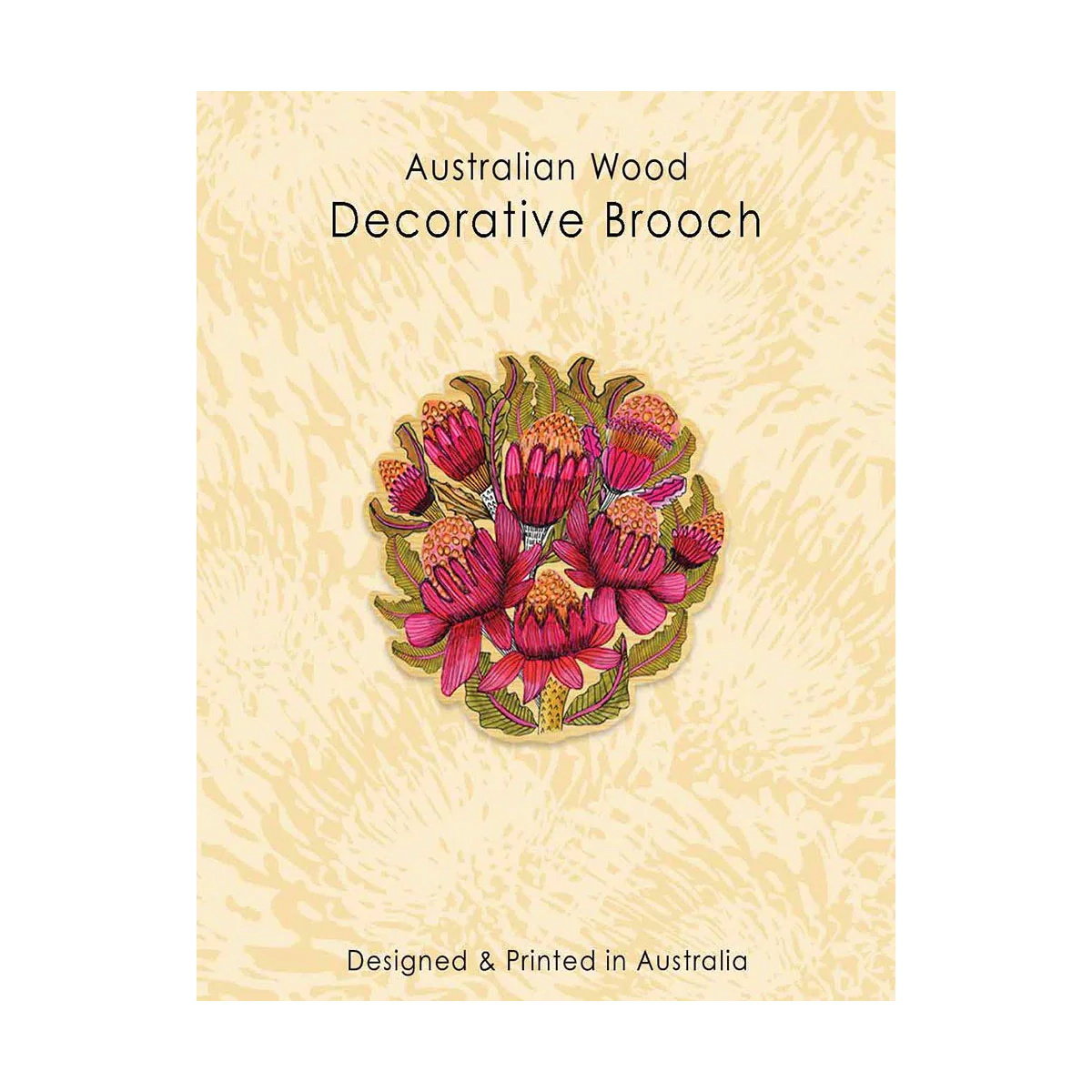 Brooch KK Waratahs Wooden - Aero Images