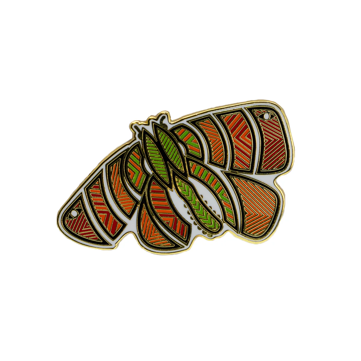 Brooch / Pin Bogong Moth Orange - Ngarga Warendj