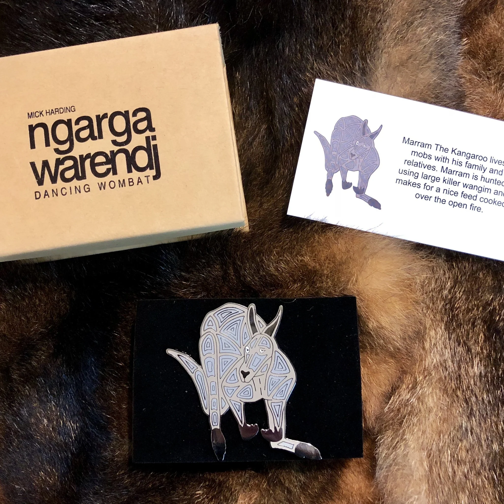 Brooch / Pin Kangaroo - Ngarga Warendj - Image 2