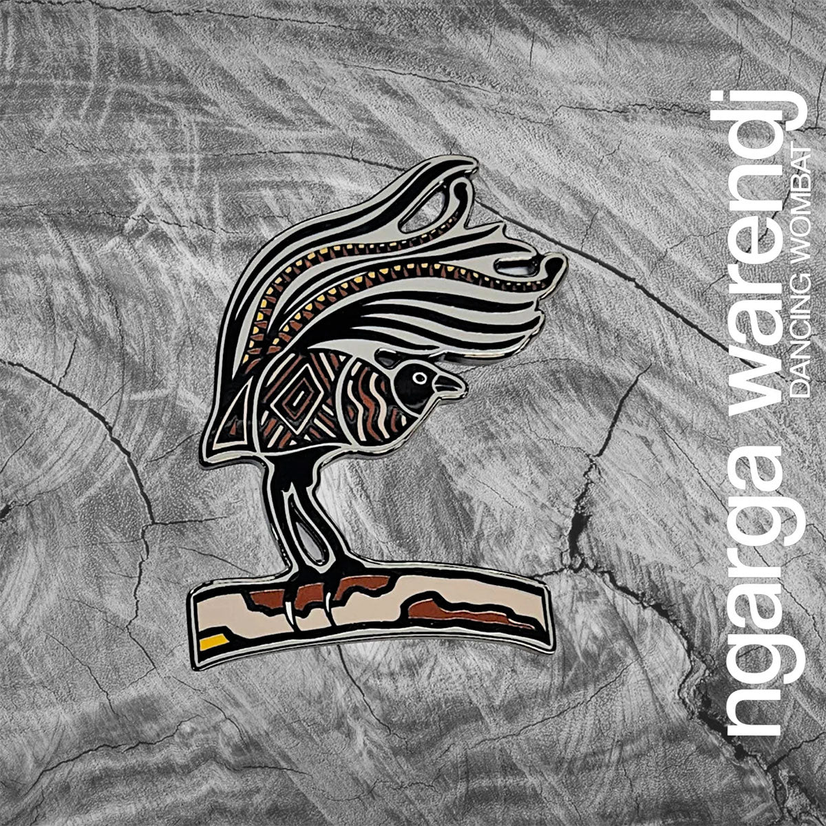 Brooch / Pin Lyrebird - Ngarga Warendj