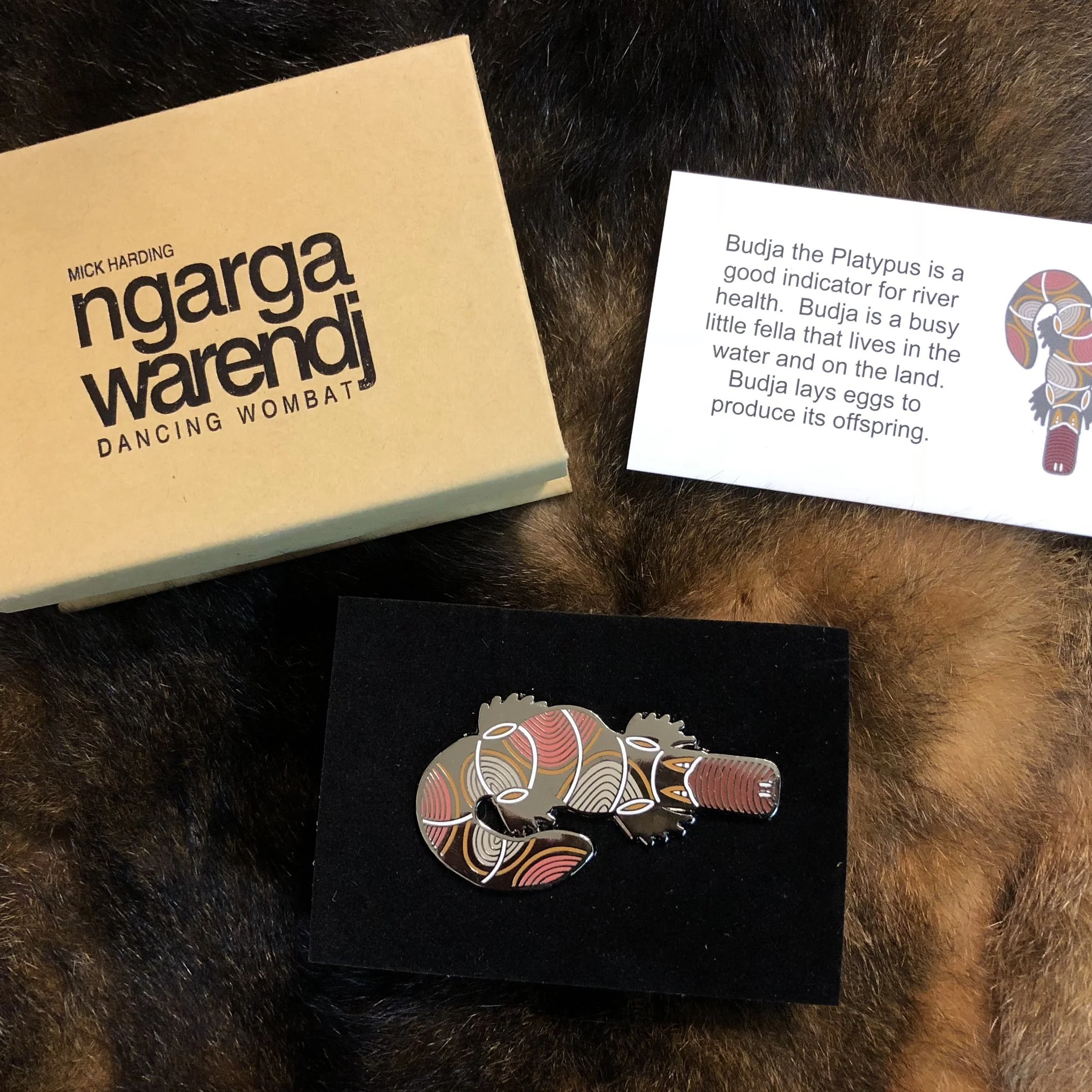 Brooch / Pin Budja the Platypus - Ngarga Warendj - Image 2