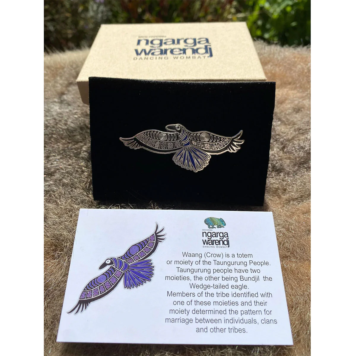 Brooch / Pin Waang the Crow - Ngarga Warendj - Image 2