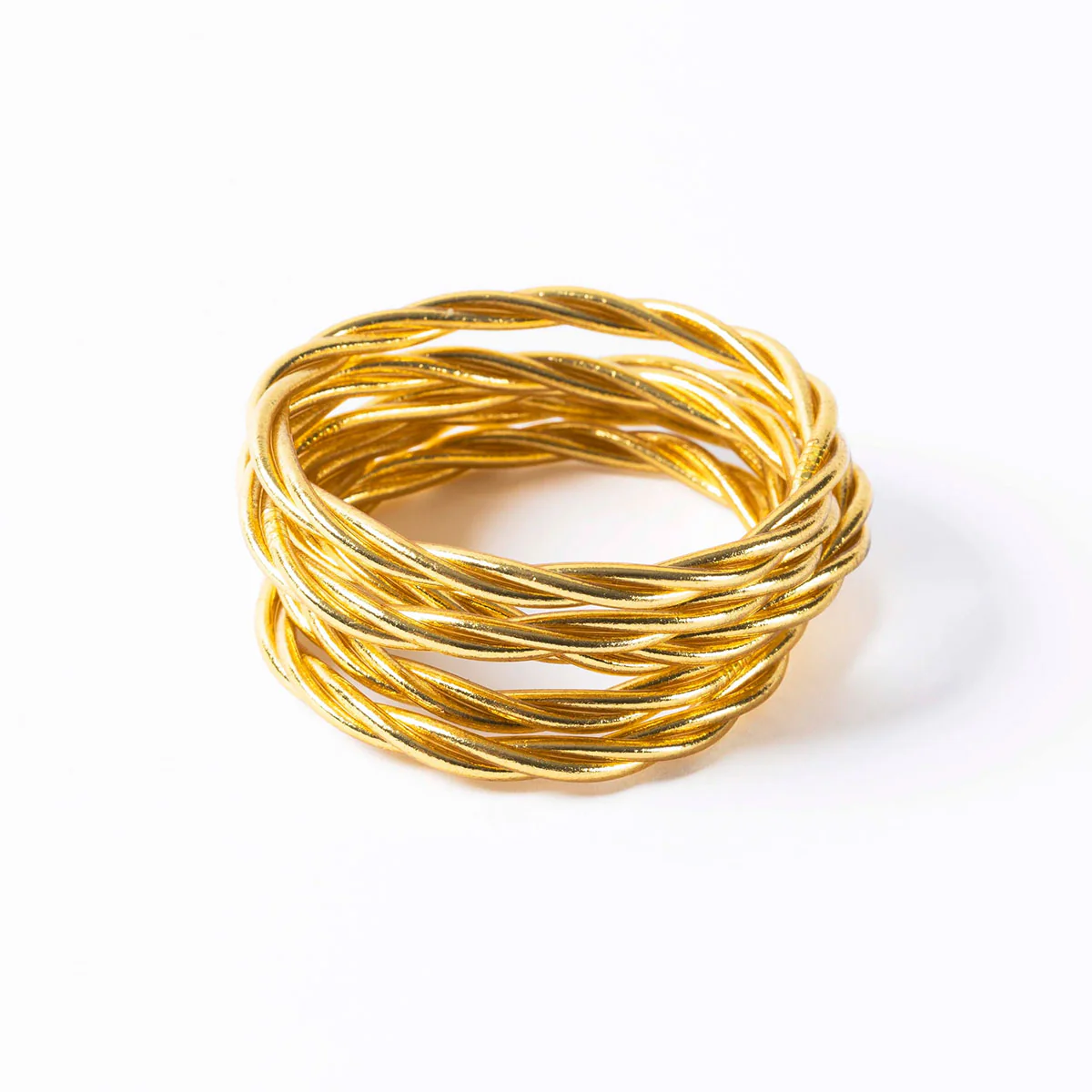 Buddhist Bracelet Twist Light Gold - French Bazaar