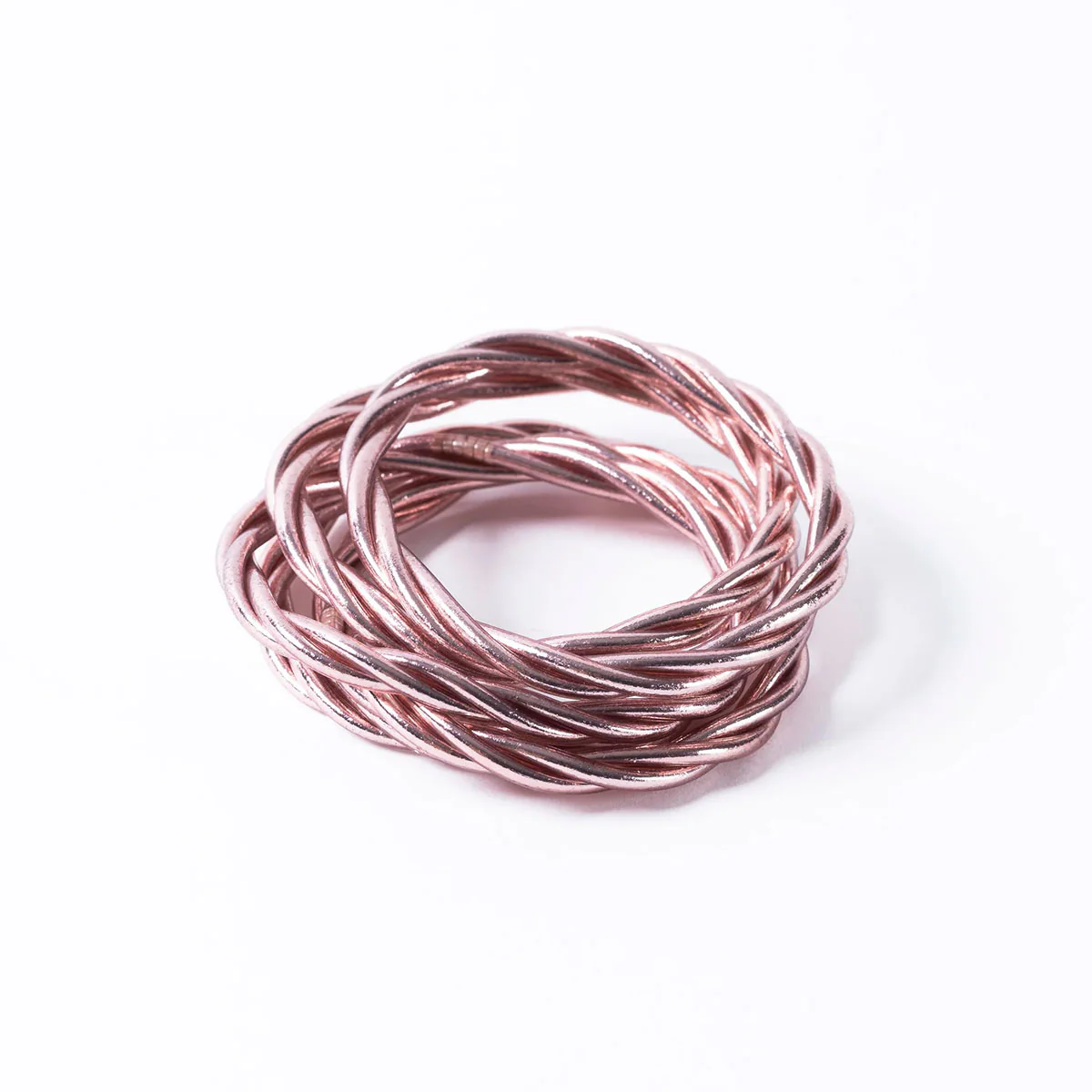 Buddhist Bracelet Twist Rose Gold - French Bazaar