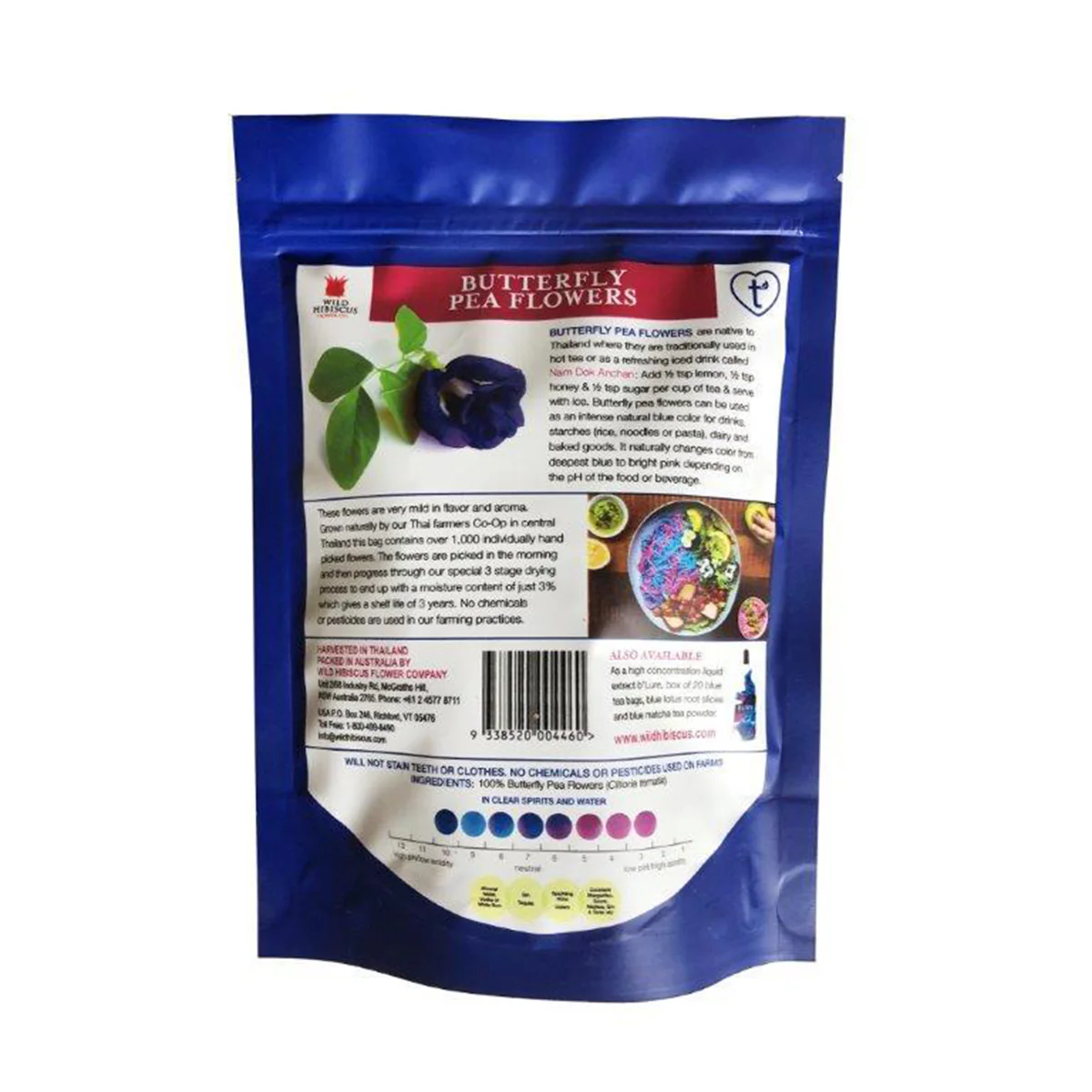 Butterfly Pea Flowers Whole Dried Flowers - Wild Hibiscus - Image 2