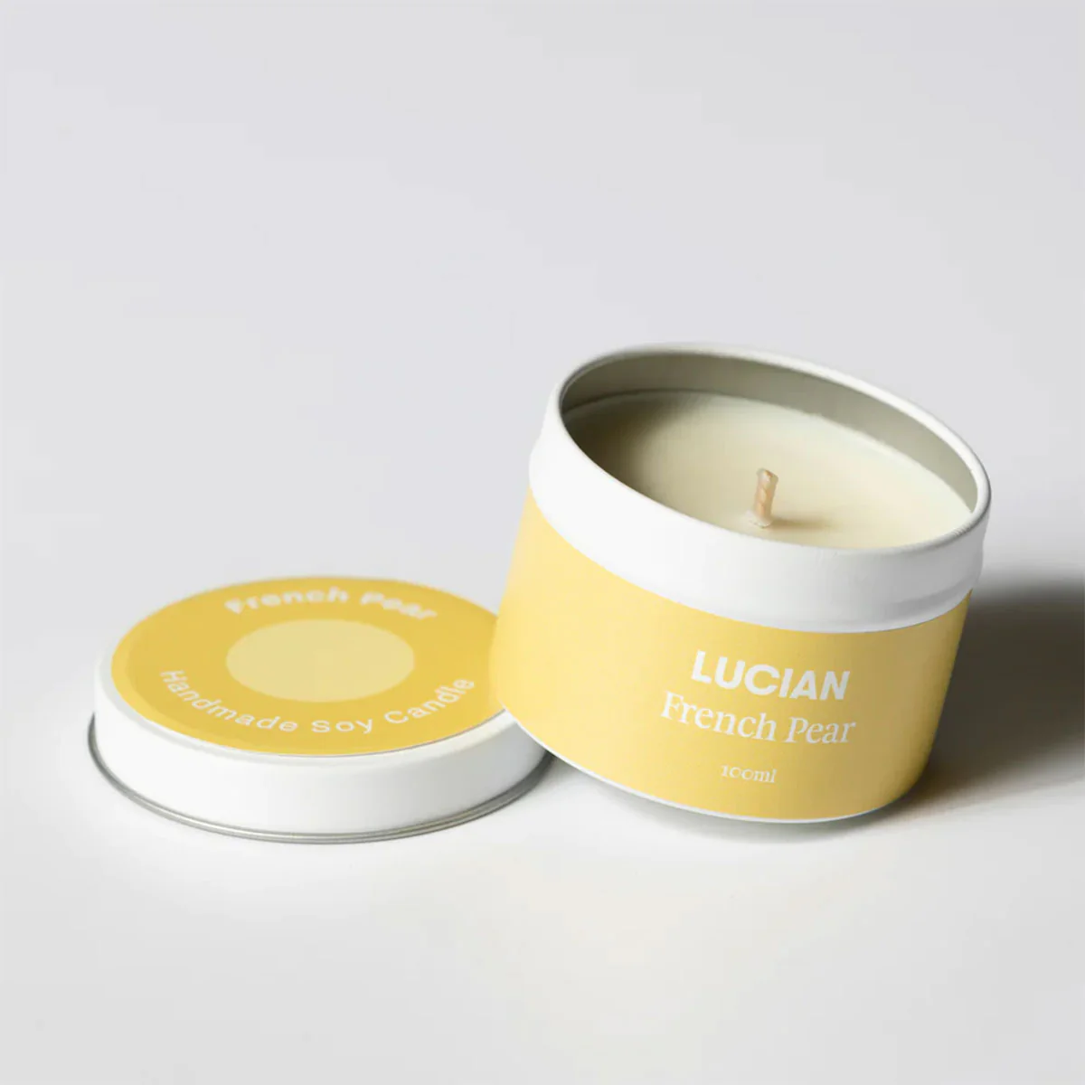 Candle Medium Tin French Pear - Lucian Candles