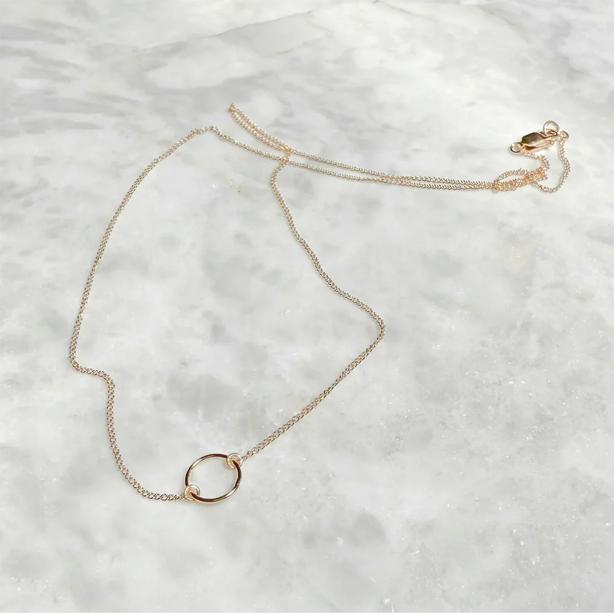 Chain Necklace Hoop Gold Filled 9mm 45cm - Amy Tamblyn