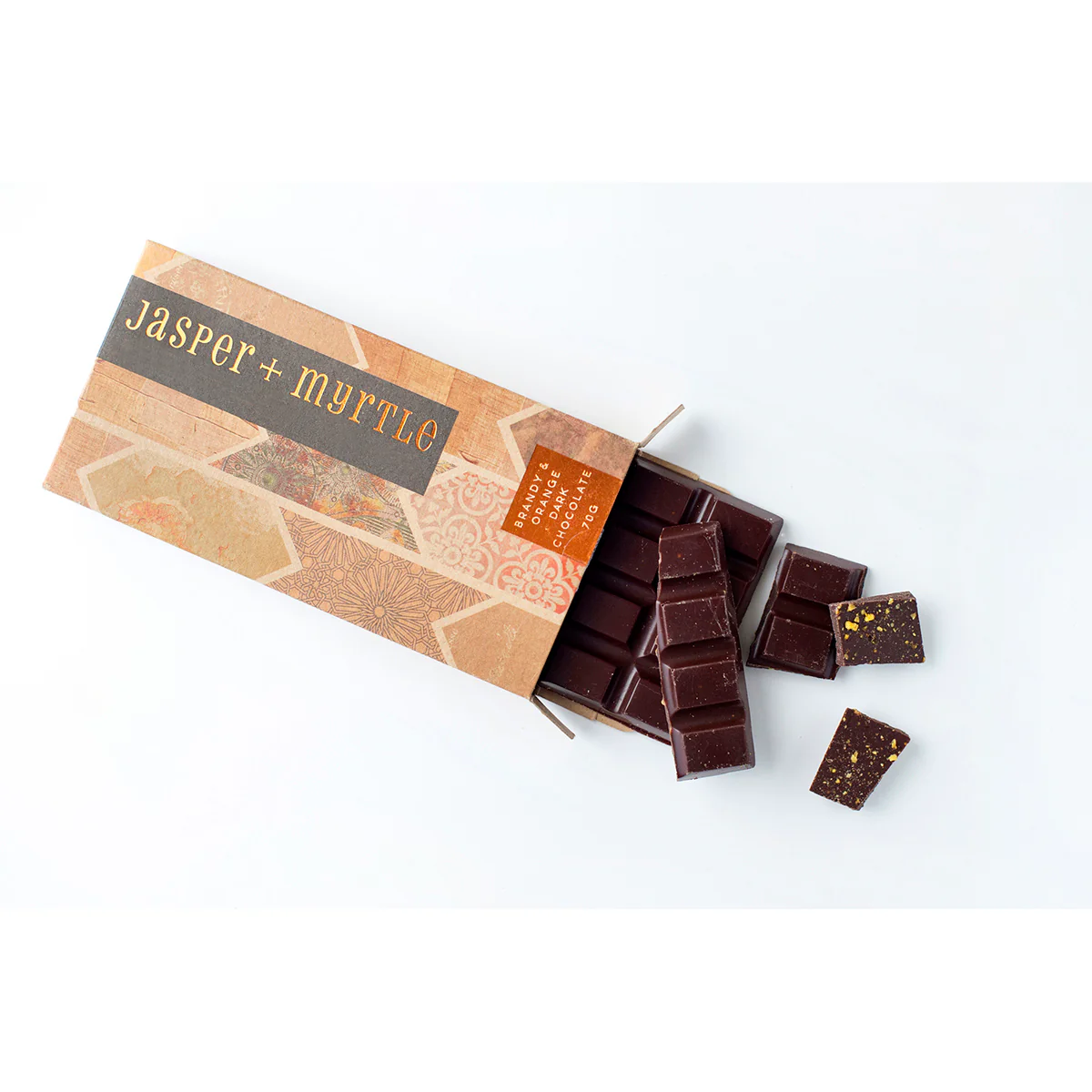 Chocolate Brandy and Orange Dark Chocolate 70g - Jasper & Myrtle - Image 2