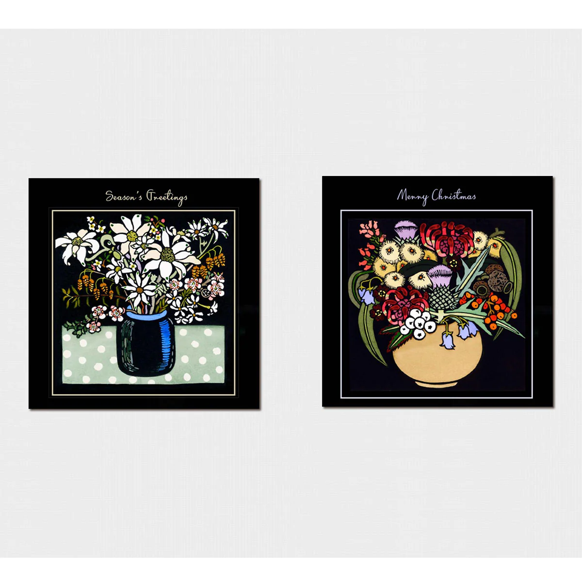 Christmas Card Pack Kit Hiller Native Vases 2 Assorted - Blue Island Press - Image 2