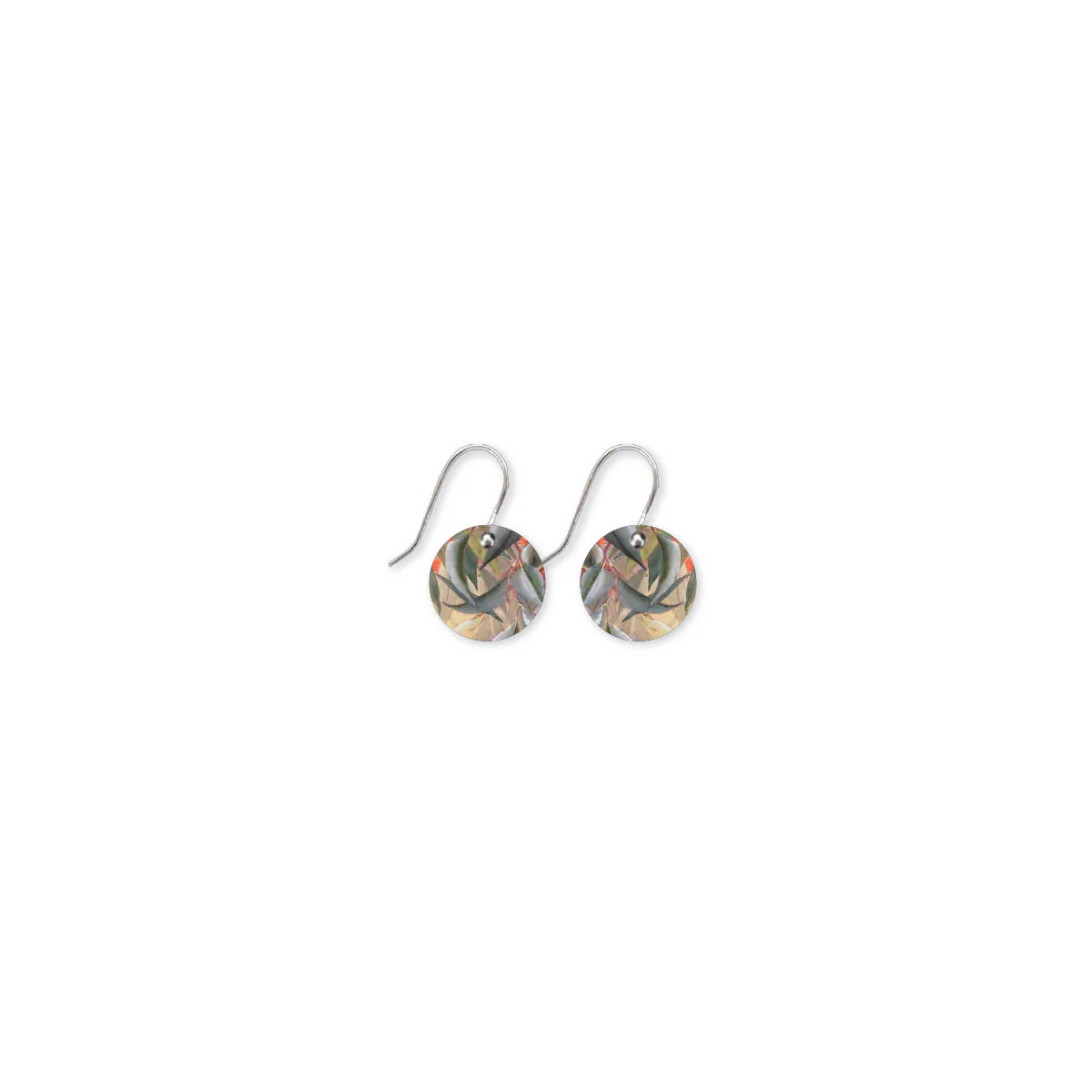 Circle Drop Earrings Eucalyptus Small Ellis Rowan - Moe Moe Design
