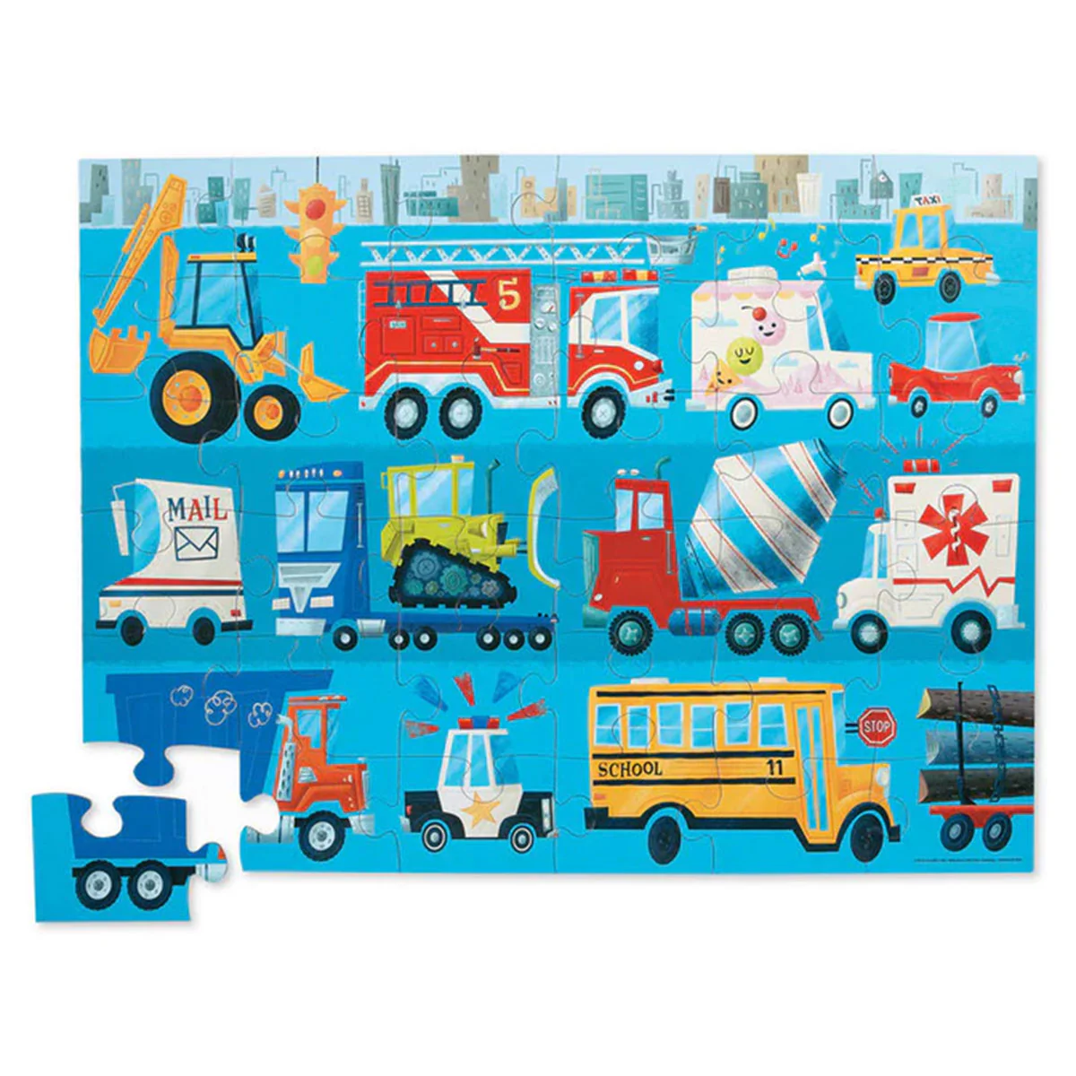 Classic Floor Puzzle 36pc Vehicles - Tiger Tribe - Image 2