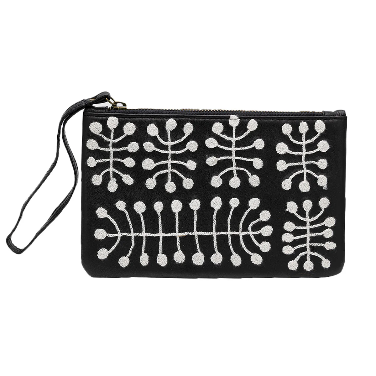 Clutch Leather w Wrist Strap Mitjili Napurrula - Better World Arts
