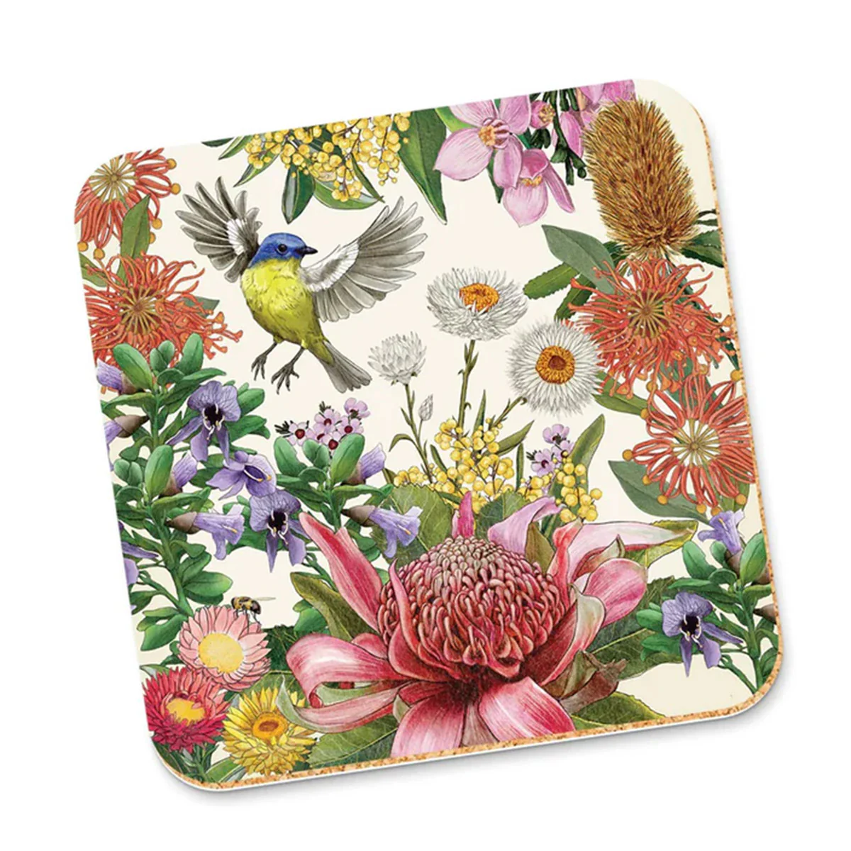 Coaster Corky Botanical Blooms Bird - La La Land
