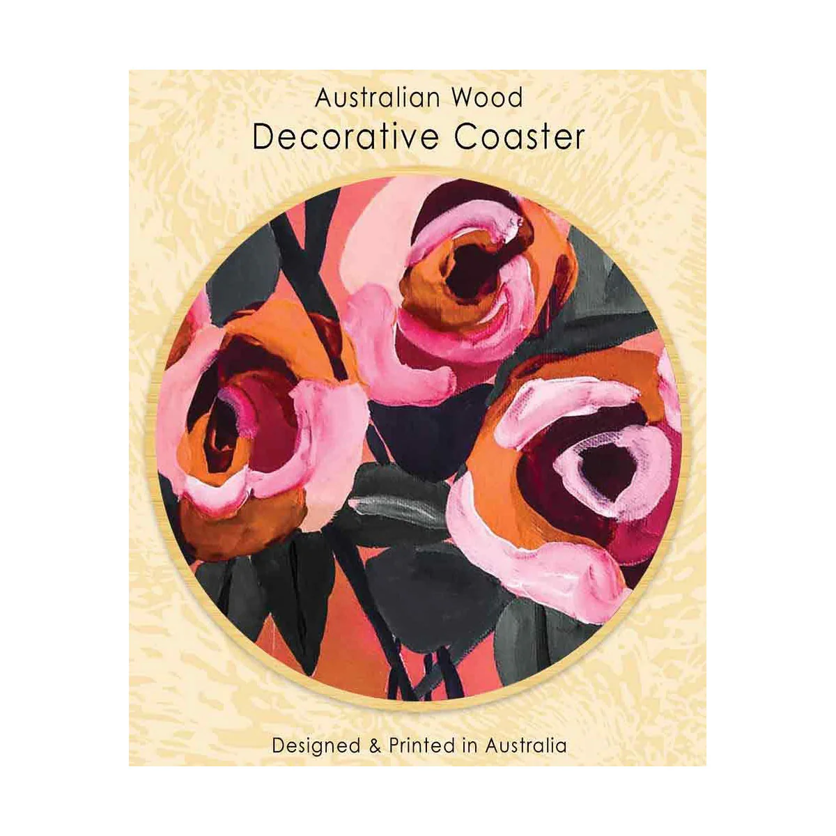 Coaster KK Vintage Roses Wooden - Aero Images