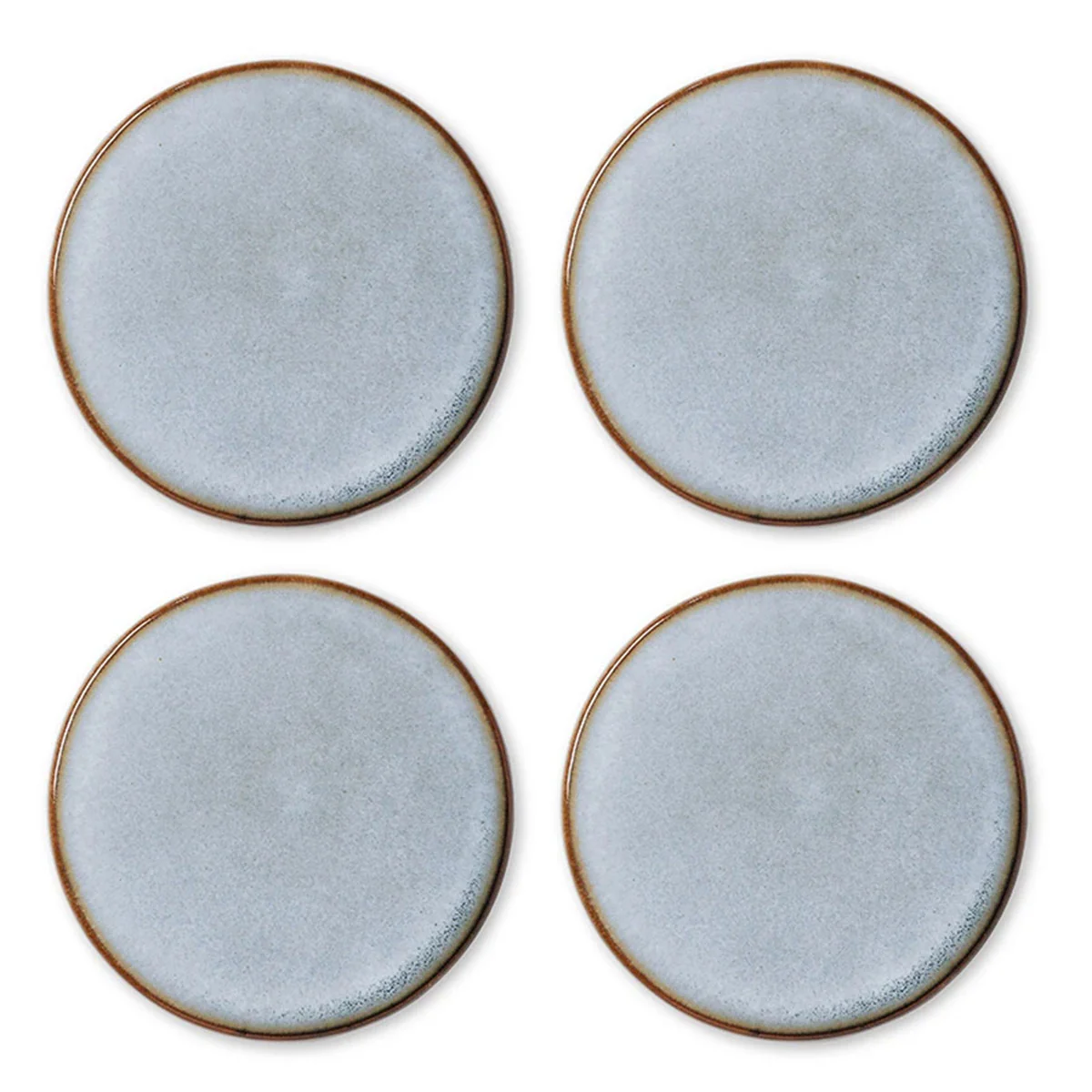 Coaster Set 4 Ceramic Blue Glazed - Madras Link