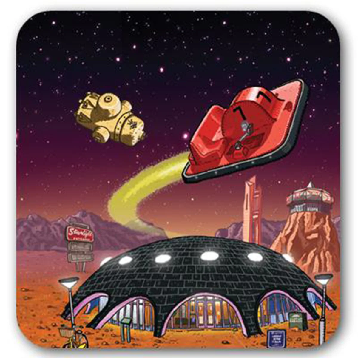 Coaster Set of 4 Canberra in Space - Trevor Dickinson - Image 3