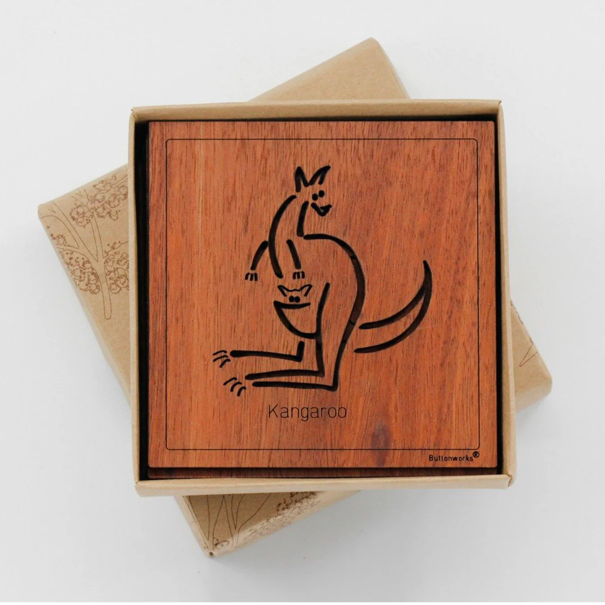 Coasters Square Animals Set of 6 - Buttonworks - Image 2