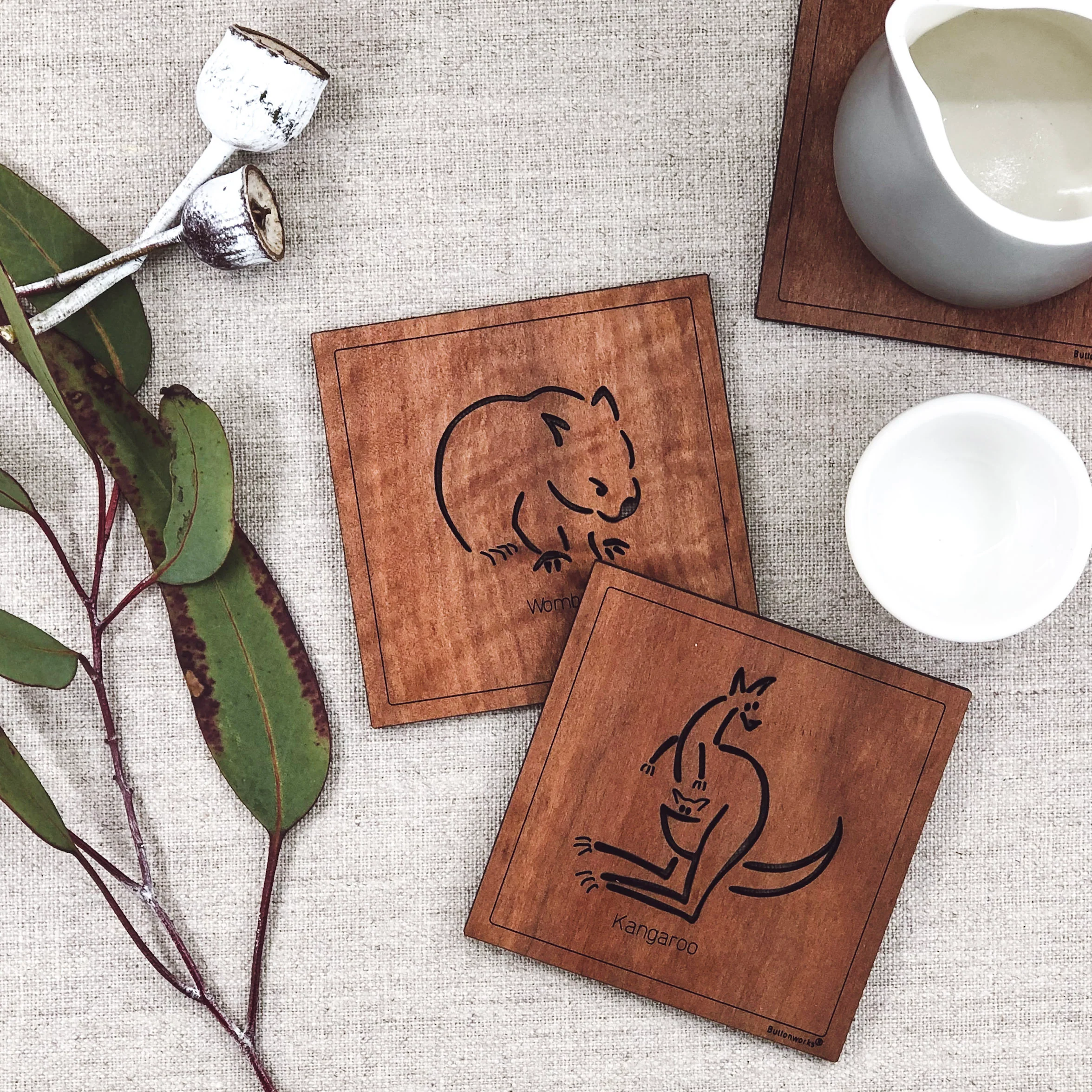 Coasters Square Animals Set of 6 - Buttonworks - Image 3