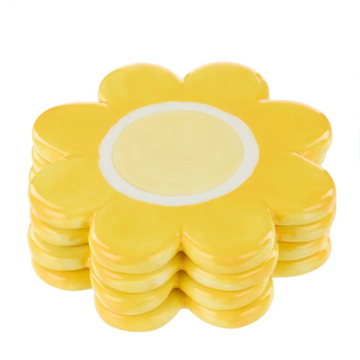 Coasters Flower Posey Yellow 4 Set - Independant Studios