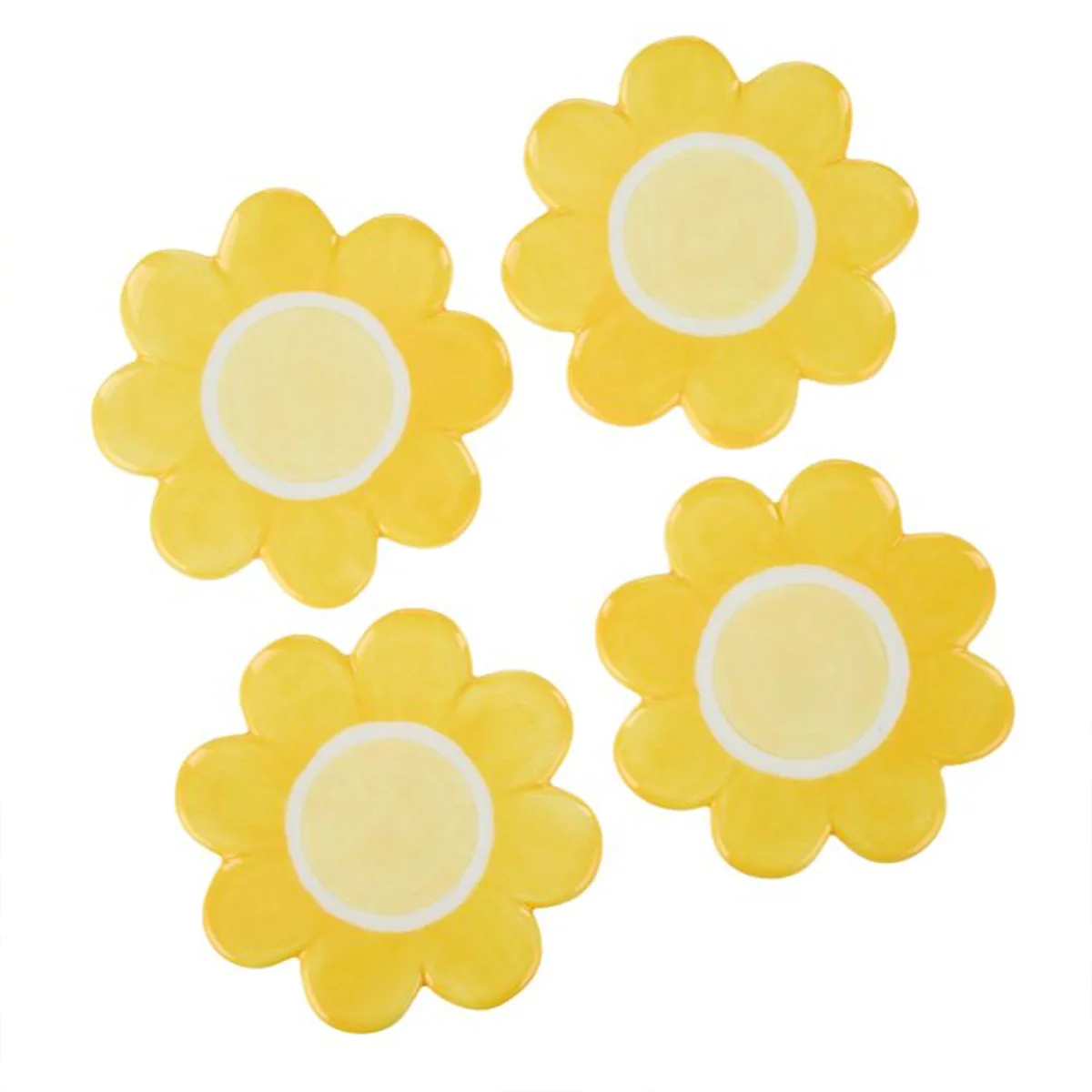 Coasters Flower Posey Yellow 4 Set - Independant Studios - Image 2