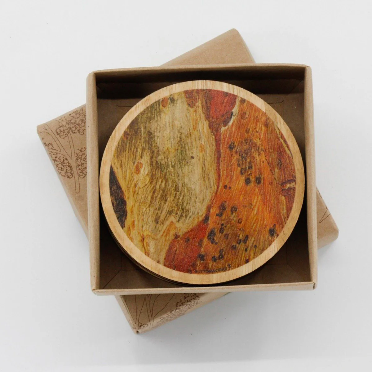 Coasters Gum Bark Set of 6 - Buttonworks - Image 2