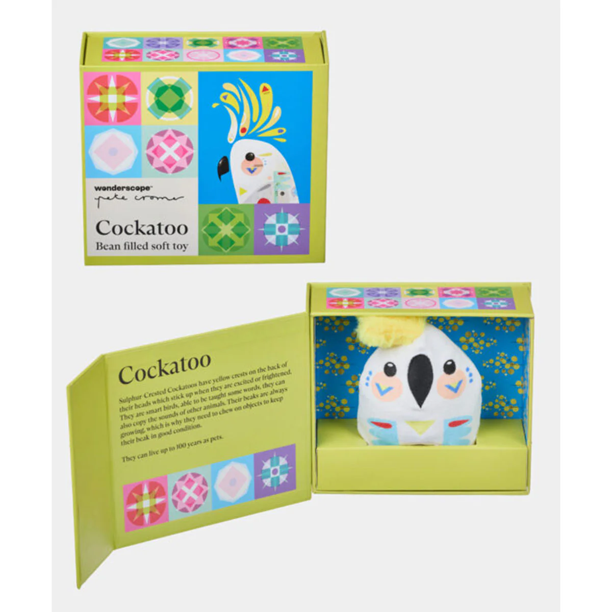 Cockatoo Soft Toy in Box Pete Cromer - Wonderscope - Image 2