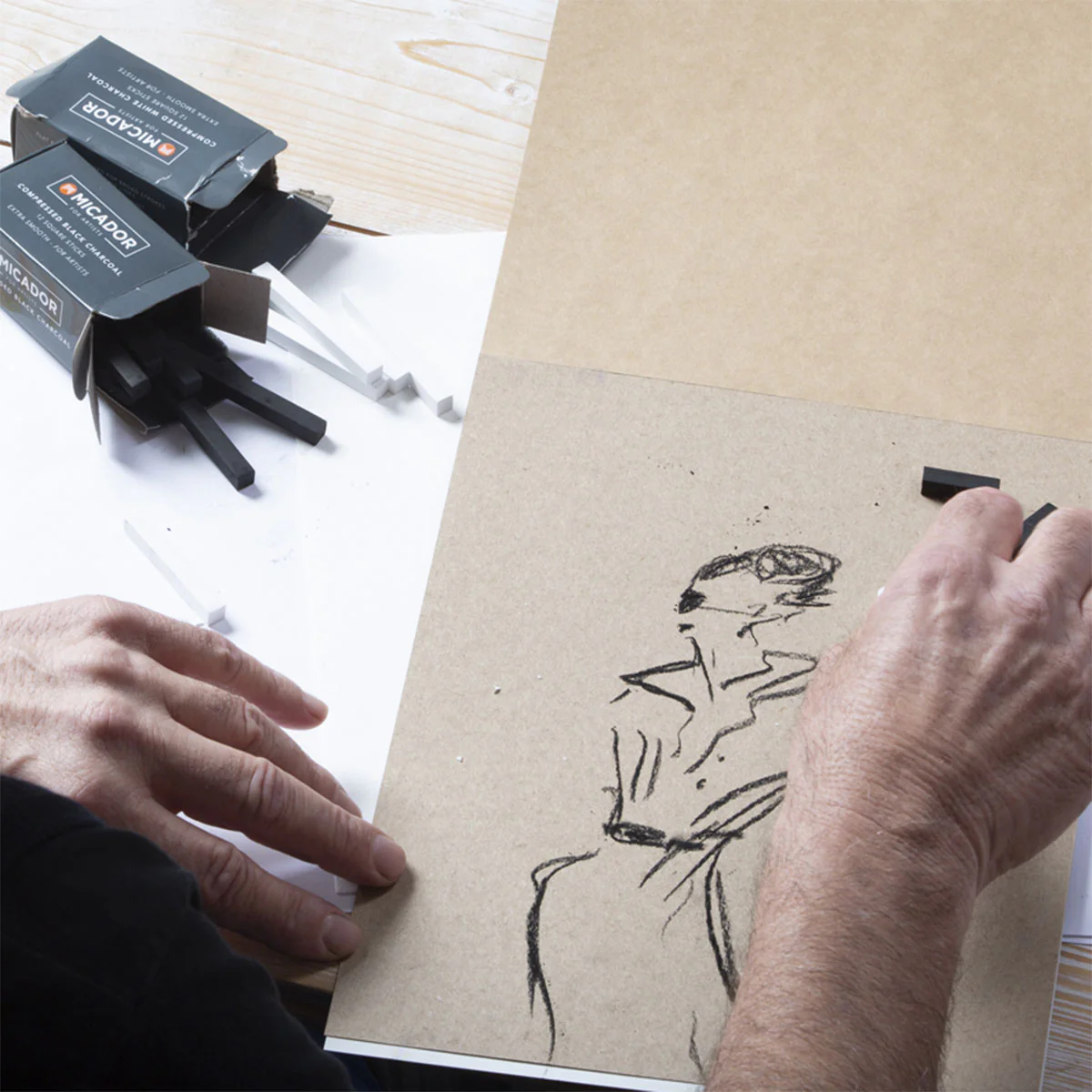 Compressed Charcoal Black Box 12 - Micador - Image 2