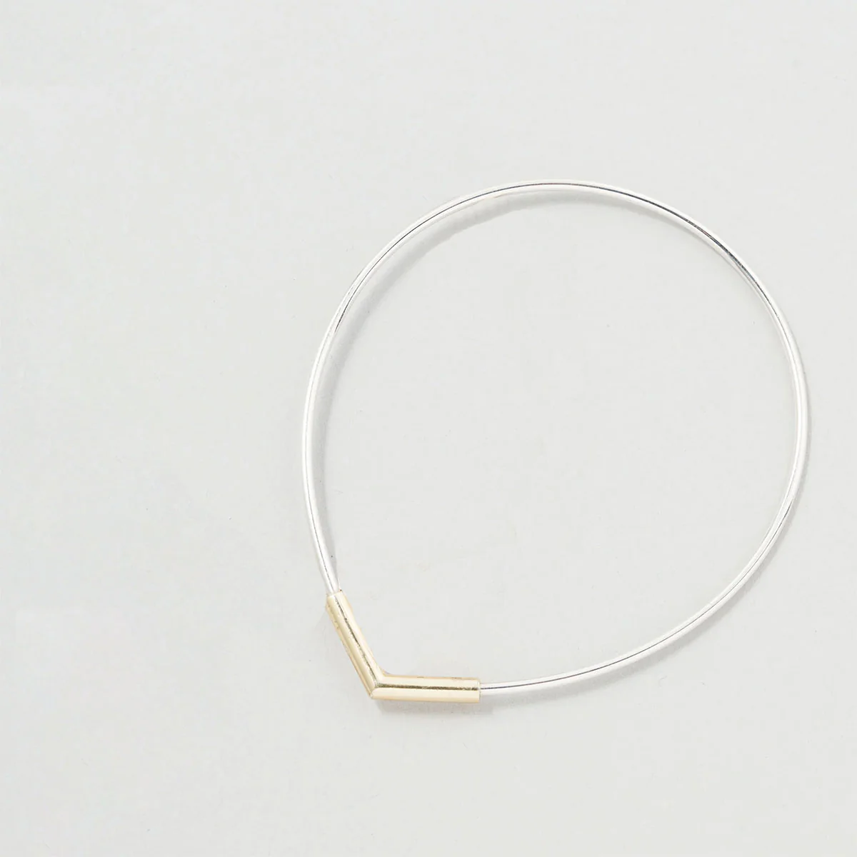 Corner Bangle Silver Gold Plated Corner Piece - Amy Tamblyn