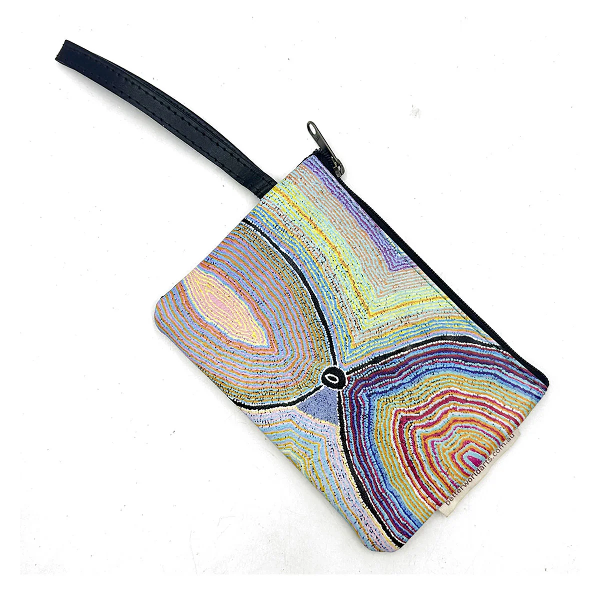 Cosmetic Bag Printed Leather Tiny Liddy Napanangka Walker BCVA748 - Better World Arts