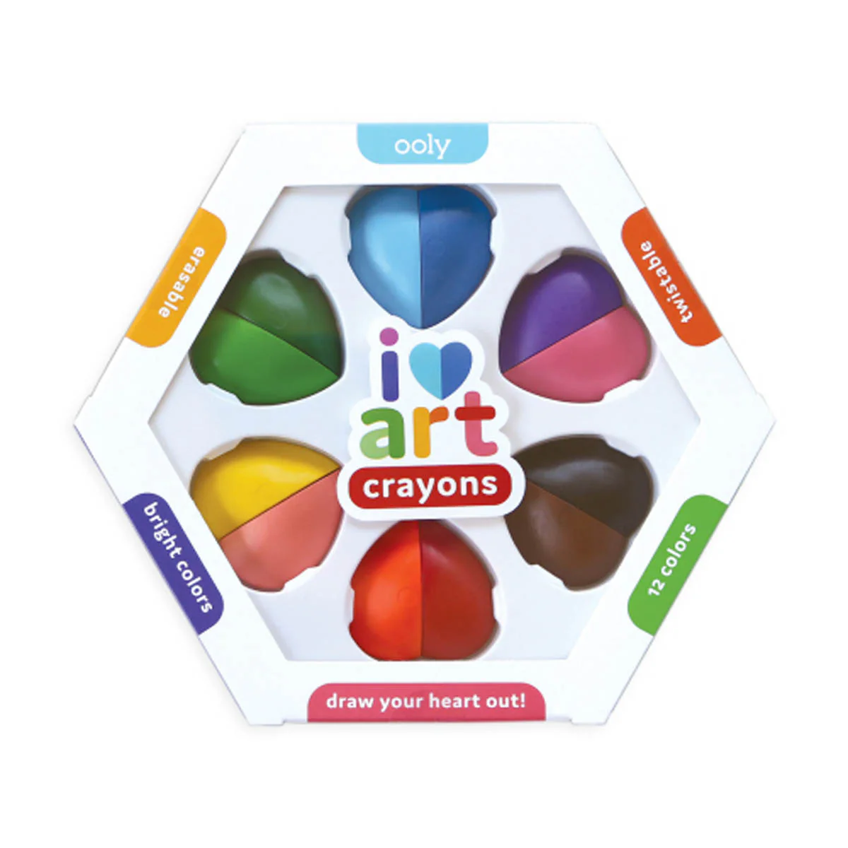 Crayons Heart Art Erasable - Bobangles